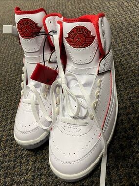 Nike Air Jordan High-Top Sneakers White Red